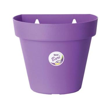Imagem de Kit 3 a 5 Vasos para plantas arandela parede meia lua flores jardim ve