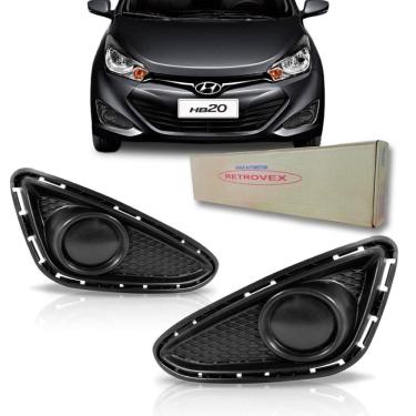 Imagem de Moldura Grade Farol Milha Hb20 Sem Furo Milha