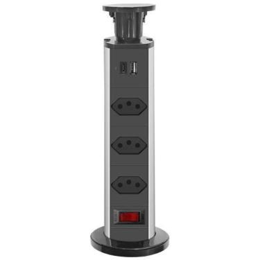 Imagem de Tomada Elétrica Para Mesa Forma De Torre Usb Tipo C