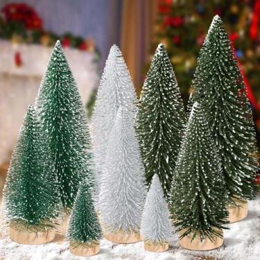 Imagem de Árvore de Natal KPX Mini Desktop 9 unidades com base de madeira de 10-