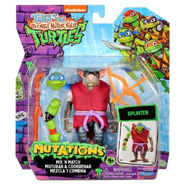 Imagem de Boneco Splinter Com Acessórios - As Tartarugas Ninja Mix `N Match