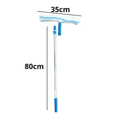 Imagem de Rodo Combinado Limpa Vidros 35 Cm Bralimpia Com Cabo De 80cm