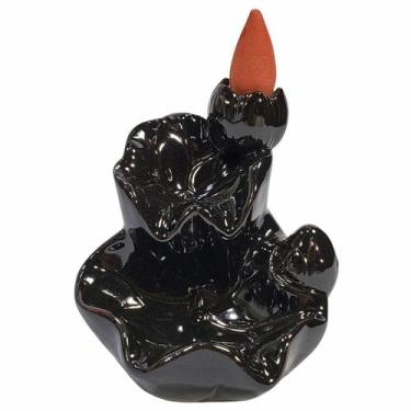 Imagem de Incensário Liso Resina Porta Incenso Cascata Cone + Incensos - M3 Deco