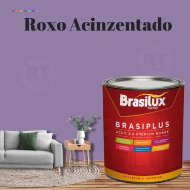 Imagem de Tinta de Parede Semi Brilho Roxo 800ml Brasiplus Acrilica Lavável. - B