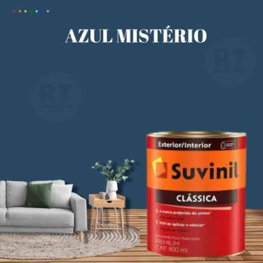 Imagem de Tinta Para Parede Azul Suvinil Clássica 800ml Cor Premium Cor Azul Céu