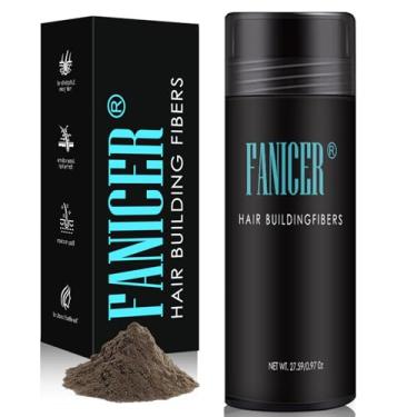 Imagem de 27,5 gramas de pó de fibra capilar, fibras capilares preenchem cabelos finos e finos, ocultam instantaneamente áreas espessas e carecas, fibras de cabelo para queda de cabelo para mulheres e homens