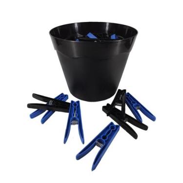 Imagem de Cesto Preto Pregadores De Roupas Plástico Preto Com ul - Dhause