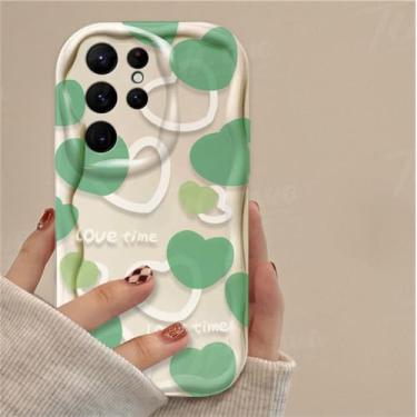 Imagem de Capa de telefone onda cardíaca para samsung galaxy s24 ultra s23 s22 plus s21 s20 fe a25 a55 a35 capa de silicone macio claro, 5, para s24 plus