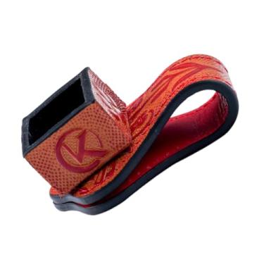 Imagem de KONLLEN Suporte magnético de giz de couro gravado com vegetais para sinuca Snooker Silent Billiard Accessories