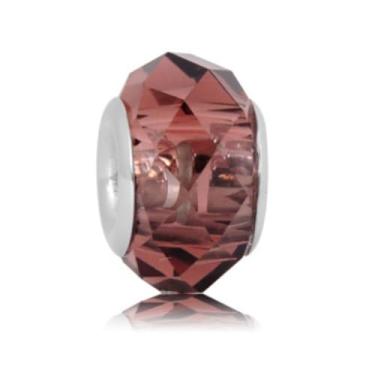 Imagem de BlingNuts Berloque espaçador de pedras brilhantes compatível com pingentes Pandora Pulseiras Presente Mulheres Amizade Aniversário Zircônia Cúbica, One Size, Aço inoxidável, Sem Pedra Preciosa