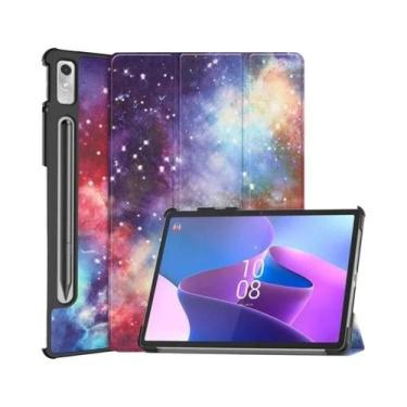 Imagem de Capa De Couro Com Suporte Tri-Folding Para Lenovo Tab P12 De 12,7 Pole