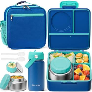 Imagem de Lancheira Fimibuke Kids Bento com garrafa térmica de 250 ml, lancheira