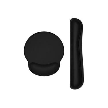 Imagem de Apoio de pulso para teclado e mouse pad com suporte de pulso - Lightbe