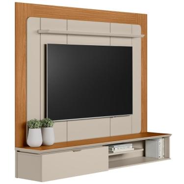 Imagem de Painel Para Tv 65 Pol Com Bancada Suspensa Eros L05 Nature Off White - Lyam Decor