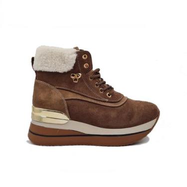Imagem de Botas de tornozelo Chiporro Brown Suede Platform para mulheres - Light