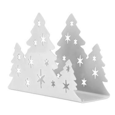 Imagem de Porta-guardanapos de Natal para Mesas Dispensador de Tecido de Aço Inoxidável Resistente Dispensador de Guardanapo Em pé para Bancada de Cozinha, Cafeteria, Sala de Jantar (Aço