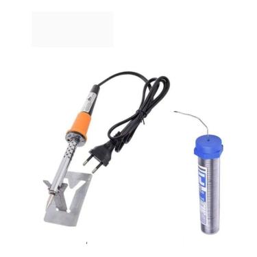 Imagem de 2X Ferro De Solda Soldar + Tubo Estanho 110V Ou 220V 30W 40