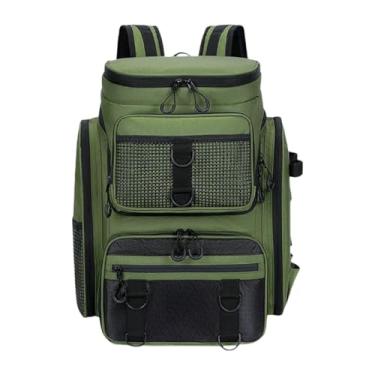Imagem de Pegciuho Mochila de pesca, caixa de equipamentos, lojas, mochila portátil, presente para homens, bolsa de pesca para acampamento, ciclismo, turismo, caminhadas, Verde