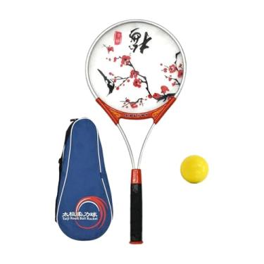 Imagem de simhoa Raquete Tai com Bola Handebol para Idosos Exercícios Fitness Exercícios Rouli Bola Macia Raquete Taiji Force para Iniciantes