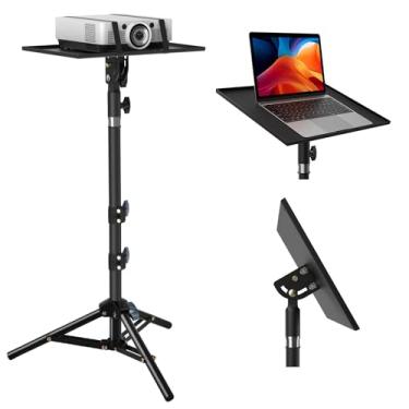 Imagem de JALUNIVERSAL TRI Suporte De Tripé Para Projetor Atualizado 2025, Ajustável: Altura 23,5 A 45" Laptop, Portátil, Multifuncional, Dj, Chão Escritório, Casa, Ao Ar Livre, Filmes, Computador, Livros, Eq