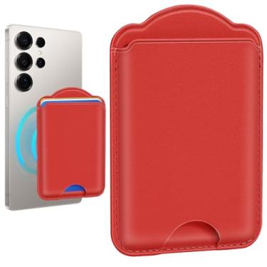 Imagem de Fjdcslwx Compatível com porta-cartão magnético Magsafe – carteira de telefone para Samsung Galaxy S25 Series, para iPhone 17/16/15/14/13/12 série para mulheres e homens para Apple Mag RFID Magnet Fit