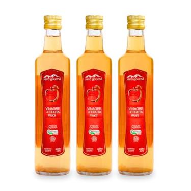 Imagem de Kit 3 Vinagre De Maçã Orgânico Acidez 4% Serra Gaúcha 500ml