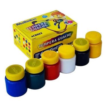 Imagem de Tempera Guache Acrilex 6 cores com 15ml
