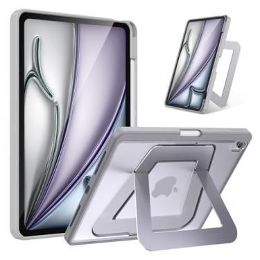 Imagem de Capa para iPad Air de 11 polegadas M3/M2 (2025/2024), iPad Air 4/5/6ª geração, suporte ajustável em vários ângulos, capa protetora completa com suporte de lápis integrado para escritório em casa ao ar