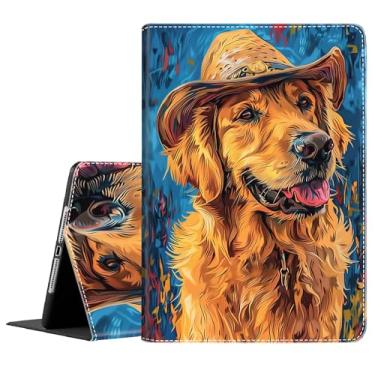 Imagem de Capa para iPad 10ª geração (versão 2022) de 10,9 polegadas, capa fina e dobrável com hibernar/despertar automático para Apple iPad 10,9 polegadas, Golden Retriever Dog