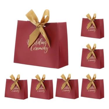 Imagem de PATIKIL Caixas de lembrancinhas de 14 x 6 x 12 cm, 50 caixas de presente de festa de doces para casamento, Dia das Mães, Páscoa, aniversário, Natal, formatura, celebração, fita dourada