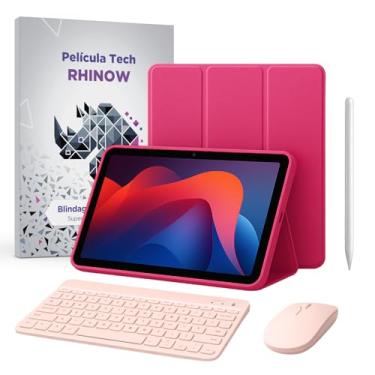 Imagem de Kit Capa Slim para Xiaomi Redmi Pad 2: Película de vidro + Caneta Precision + Teclado e Mouse (Rhinow) (Pink)