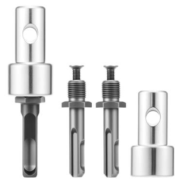 Imagem de Adaptador de broca helicoidal, adaptador de broca elétrica de eixo helicoidal redondo de 1/5.1 cm para furadeiras e brocas sem fio, broca helicoidal de encaixe para chave de impacto, 2 pontos, 2