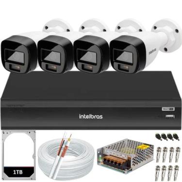 Imagem de Kit 4 Câmeras Segurança Intelbras VHD 3220b áudio Full Color 1080p Dvr