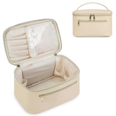 Imagem de Bolsa de maquiagem Wandering Nature Travel Organizer Vegan Leather