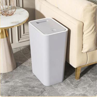 Imagem de Lixeira Cesto Banheiro Cozinha Click Travamento 15 Litros - Lyvance Ho