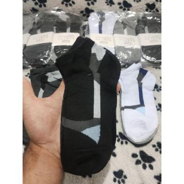 Imagem de Meia Masculino Soquete Cano Curto - Padrão, 3 pares misto, 40-46