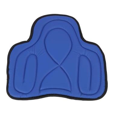 Imagem de Almofada de sela de couro PU, absorvente de choque e respirável, almofada de sela confortável com ajuste firme para equitação, mantém o cavalo seco, estável e agradável experiência de equitação (azul)