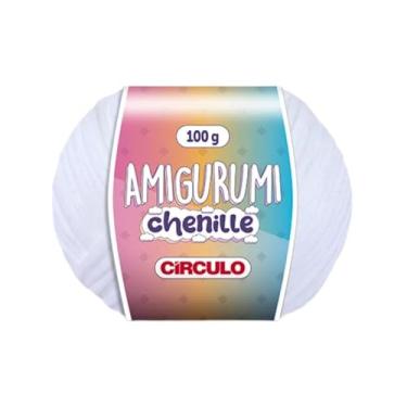 Imagem de Linha Amigurumi Chenille - Circulo - 100g - 110 metros - 909 TEX (8001-Branco)
