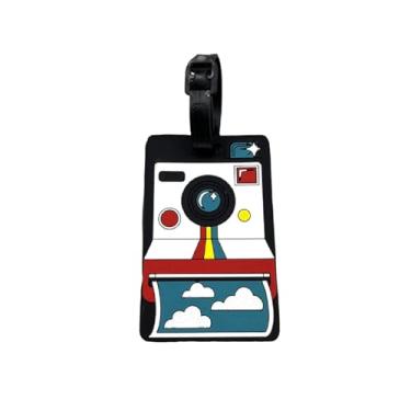 Imagem de Linda etiqueta de bagagem Polaroid retrô de silicone divertida para câmera, mala, etiqueta de bagagem, etiquetas de identificação, nome e identificador