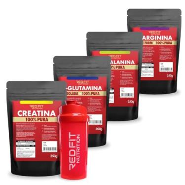 Imagem de Creatina 250g L-Glutamina 300g L-Arginina 250g Beta-Alanina 250g - 100% Puras Importadas - Red Fit Nutrition