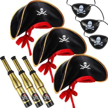 Imagem de Acessórios de fantasia de pirata Skylety 9 peças para o Halloween