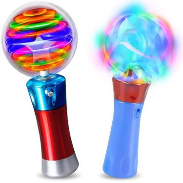Imagem de Conjunto de varinhas Light Up Magic Ball e Spinning Light Wand para cr