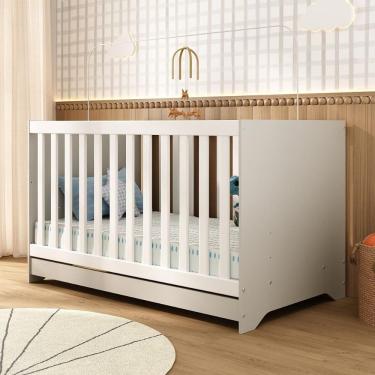 Imagem de Berço Americano 3 Em 1 Para Colchão 130x70cm Multimóveis 0527pa Off White-branco