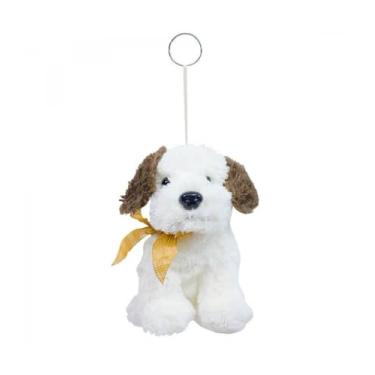 Imagem de Chaveiro Cachorro Laço Orelhas Marrom 17cm - Pelúcia - Fofy Toys