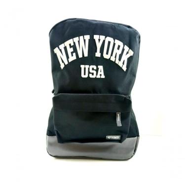 Imagem de Mochila Casual Yins New York Usa Em Poliéster + Poluretano - Ys29398 Tamanho Unico Cor Preto