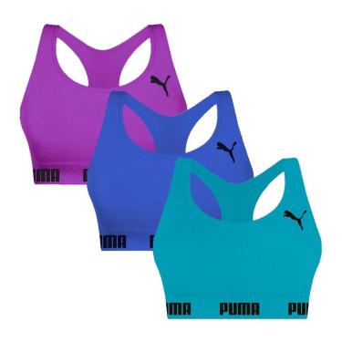 Imagem de Kit 3 Tops Puma Nadador Sem Costura Feminino