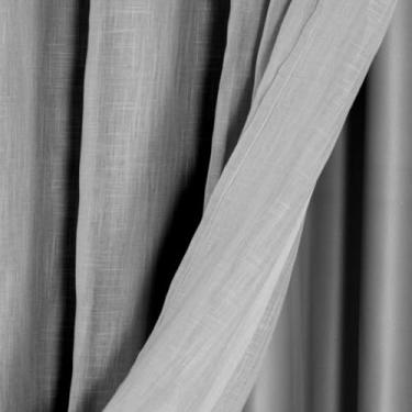 Imagem de Cortina Voil Linho Forro Blackout Largura 6,00 Metros Trilho Suíço Duplo(Cinza,2,40)