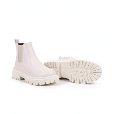 Imagem de Bota Chelsea Tratorada Branca. O Conforto que Define Tendência no Outono/Inverno./37