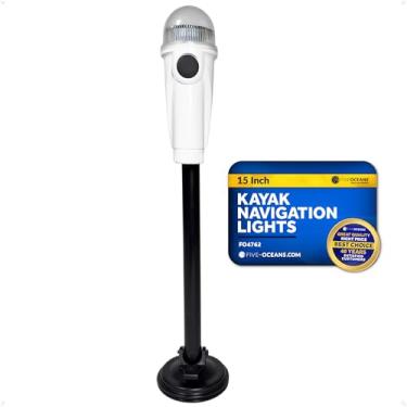 Imagem de Five Oceans Luzes De Caiaque - Popa Para Barcos, Luz Âncora, 15 Polegadas, Led Alimentado Por Bateria Noturno Com Ventosa, Barco Pequeno, Canoa, Bote, Prancha Stand-Up Paddle Fo4762