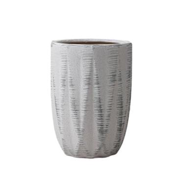 Imagem de hezhuhe2258 macetas para plantas, vaso de flores de cerâmica para uso doméstico, extragrande, luz de chão ao teto, planta de decoração de luxo com orifício de drenagem para casa de jardim (pequena)